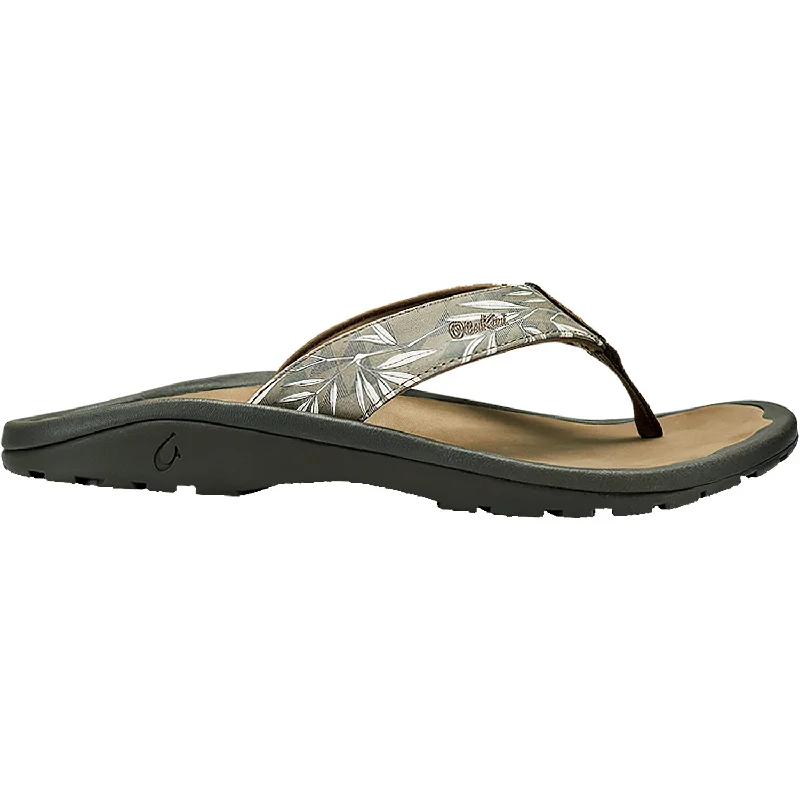 breathable summer sandals -Men's OluKai Ohana Pa'i Clay/Ohe Kapala Synthetic