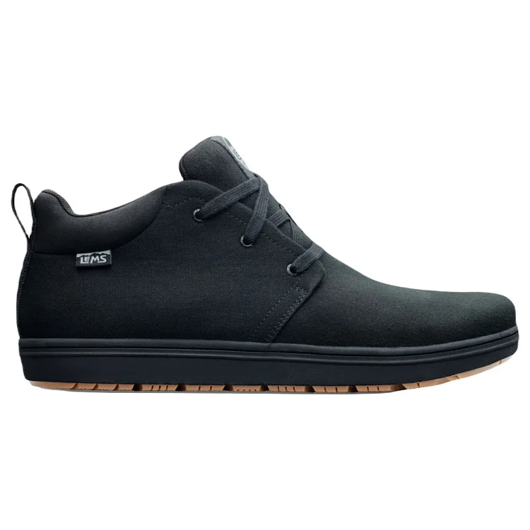 Comfortable snow boots for work with warm lining-Lems Chukka Grip Canvas Blackout