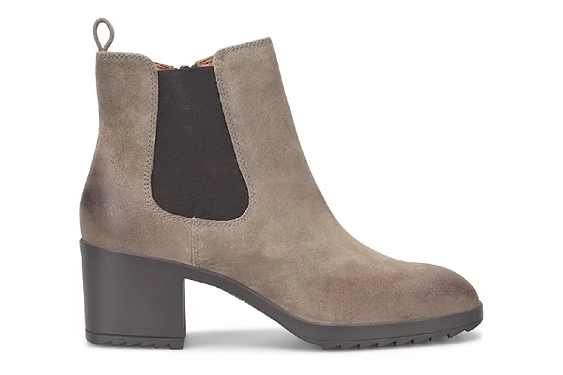 Stylish ankle boots for snow with heel and fur-Hammond