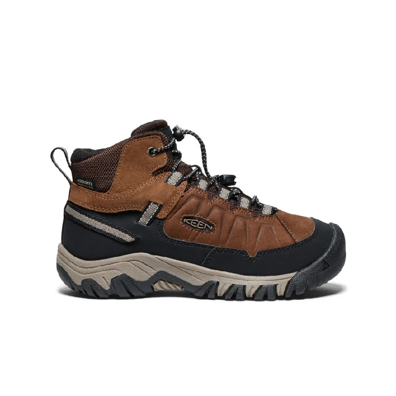 Comfortable boots for casual snow days-Big Kids' Targhee IV Waterproof Hiking Boot  |  Bison/Brindle