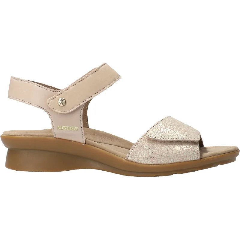 stylish sandals for women -Women's Mephisto Pattie Light Taupe Leather