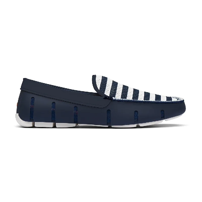 Striped Venetian Loafer (Navy + White)