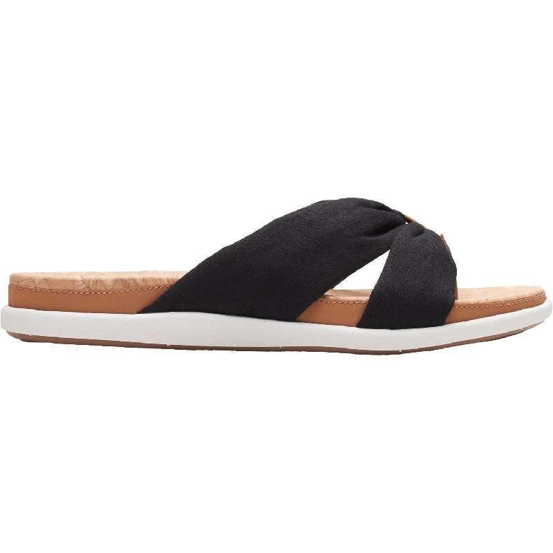 sandals for beach walks with added styleWomen's Clarks Eliza Shore Black Canvas