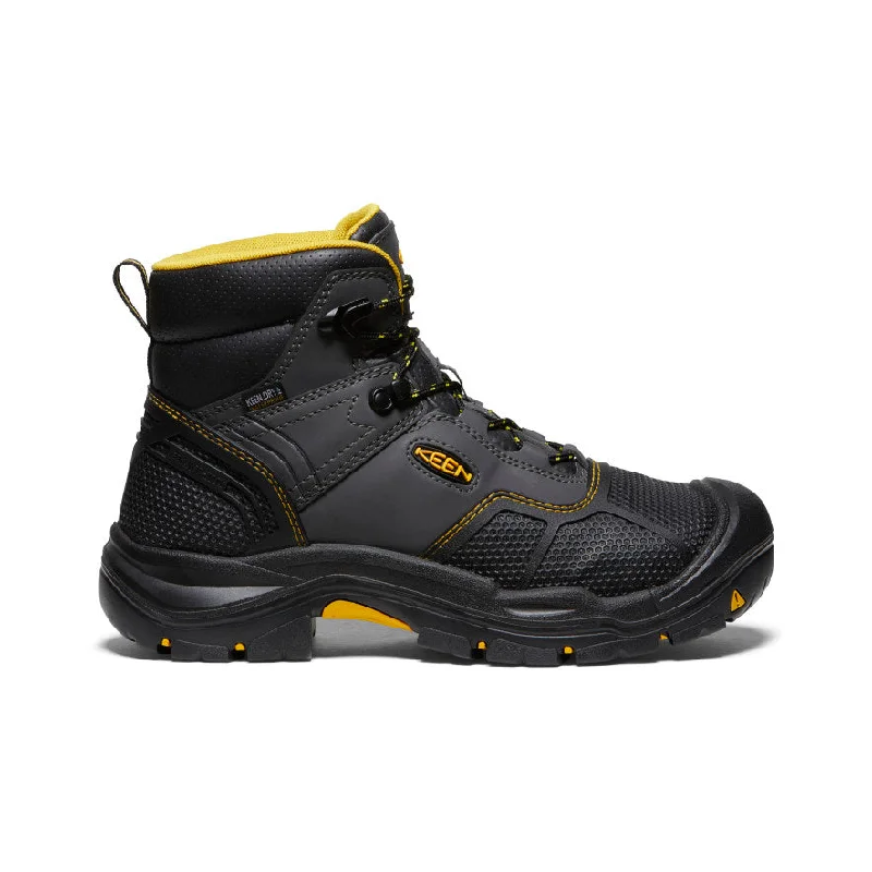 Leather boots for winter-Men's Logandale Waterproof Boot (Steel Toe)  |  Raven/Black