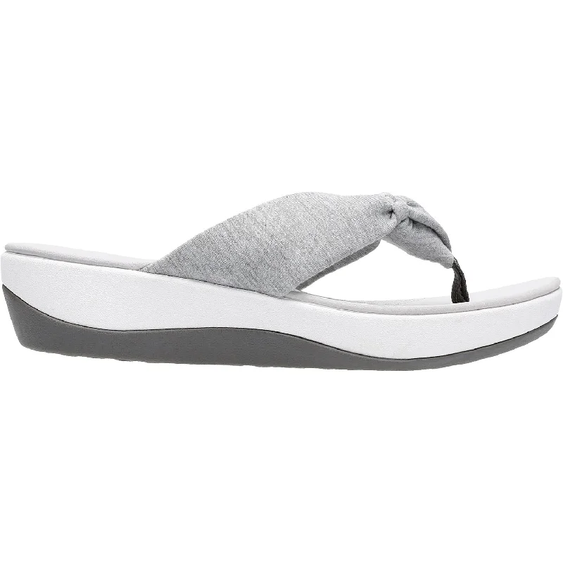 sandals with arch support for men -Women's Clarks Cloudsteppers Arla Glison Grey Fabric