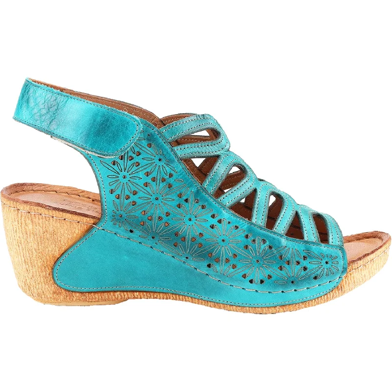 sandals for all-day wear at the beachWomen's Spring Step Inocencia Turquoise Leather