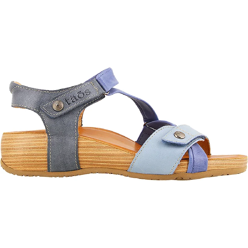 comfortable sandals for daily summer use -Women's Taos Multiverse Blue Multi Leather