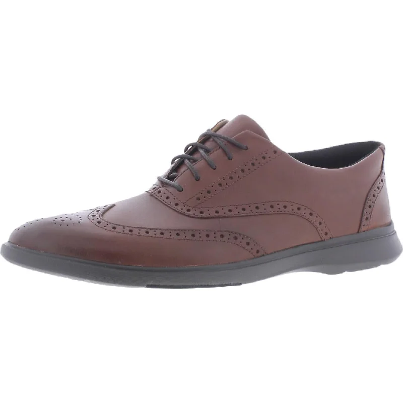 Clarks Mens Un Lipari Ave Leather Lace Up Oxfords