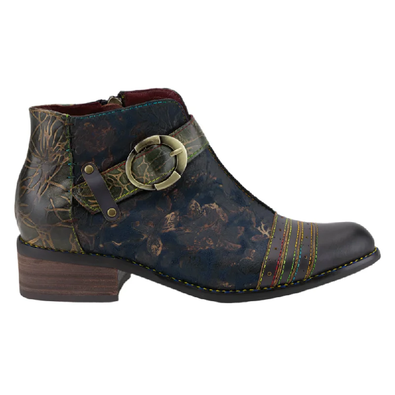 High ankle boots for women-Spring Step Women's Georgiana Boot Blue Multi