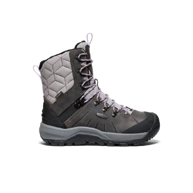 Warm leather boots for men-Women's Revel IV High Polar Waterproof Boot  |  Steel Grey/Orchid Petal