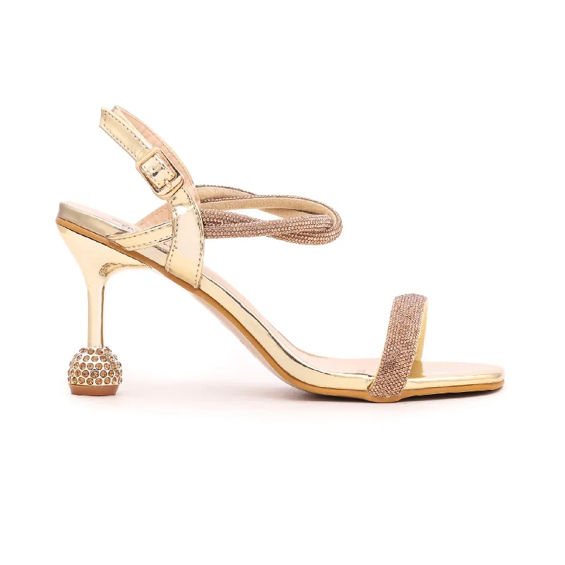 sandals for outdoor adventures -Golden Fancy Bridal Sandal FN5723