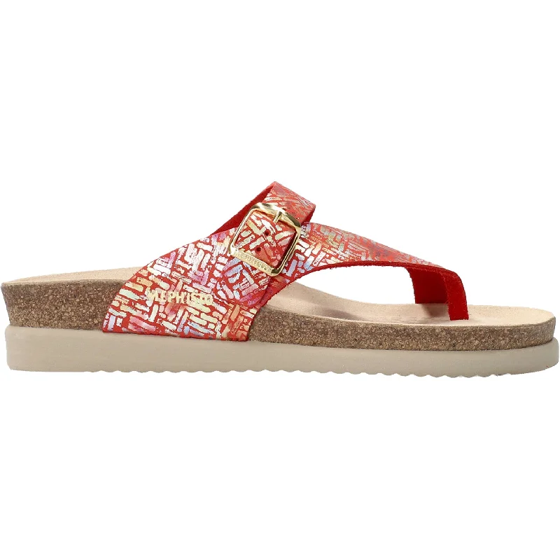 sandals for tropical city explorationWomen's  Mephisto Helen Coral Chevron Nubuck