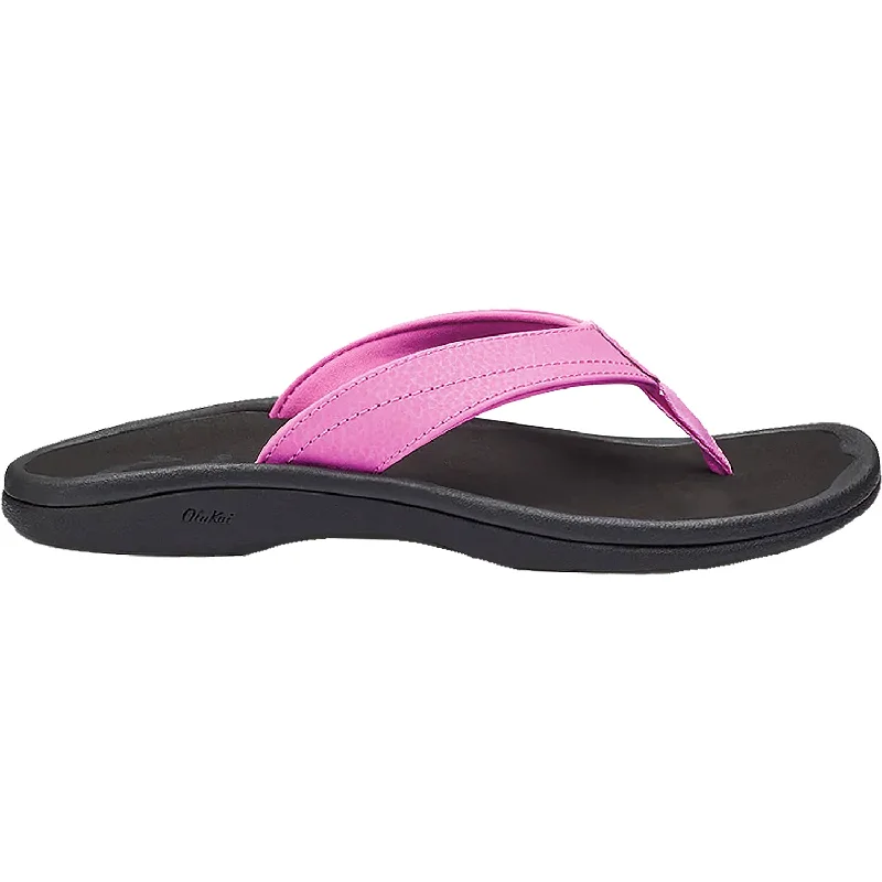 sandals for adventures in tropical weatherWomen's OluKai Ohana Dragon Fruit/Black Synthetic