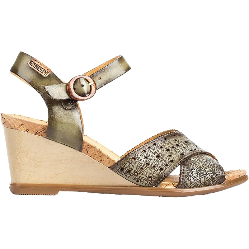 sandals for wearing all day at the beach -Women's Pikolinos Vigo W3R-1613 Laurel Leather