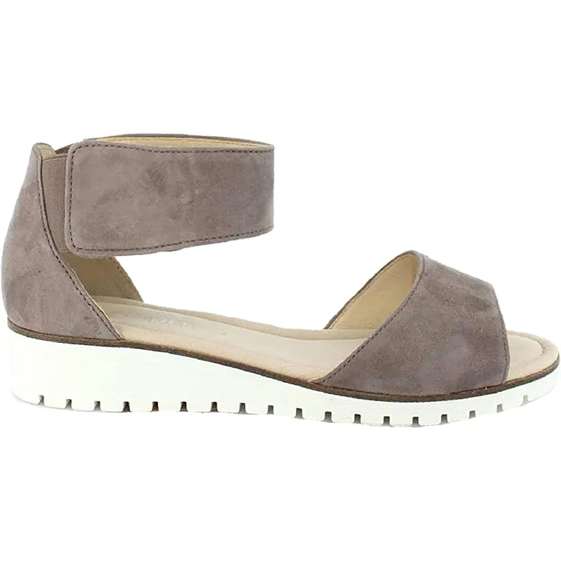 sandals for summer vacations -Women's Gabor 84.570.14 Dark Nude Nubuck