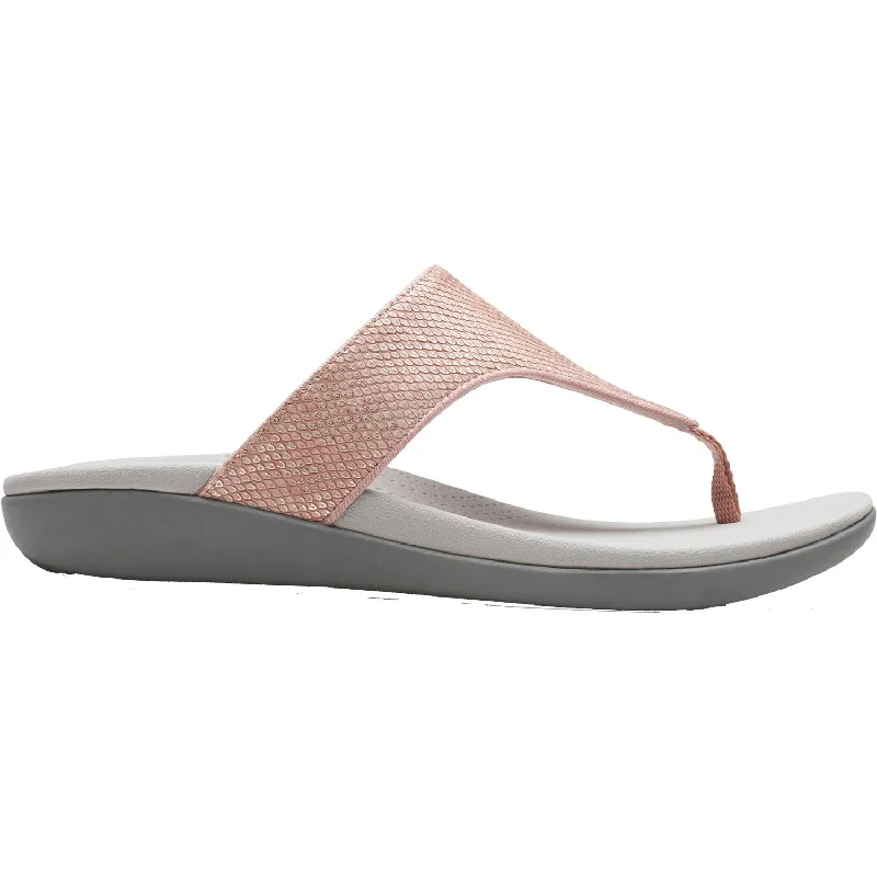 sandals for comfortable summer outdoor tripsWomen's Clarks Cloudsteppers Brio Vibe Rose Gold Synthetic