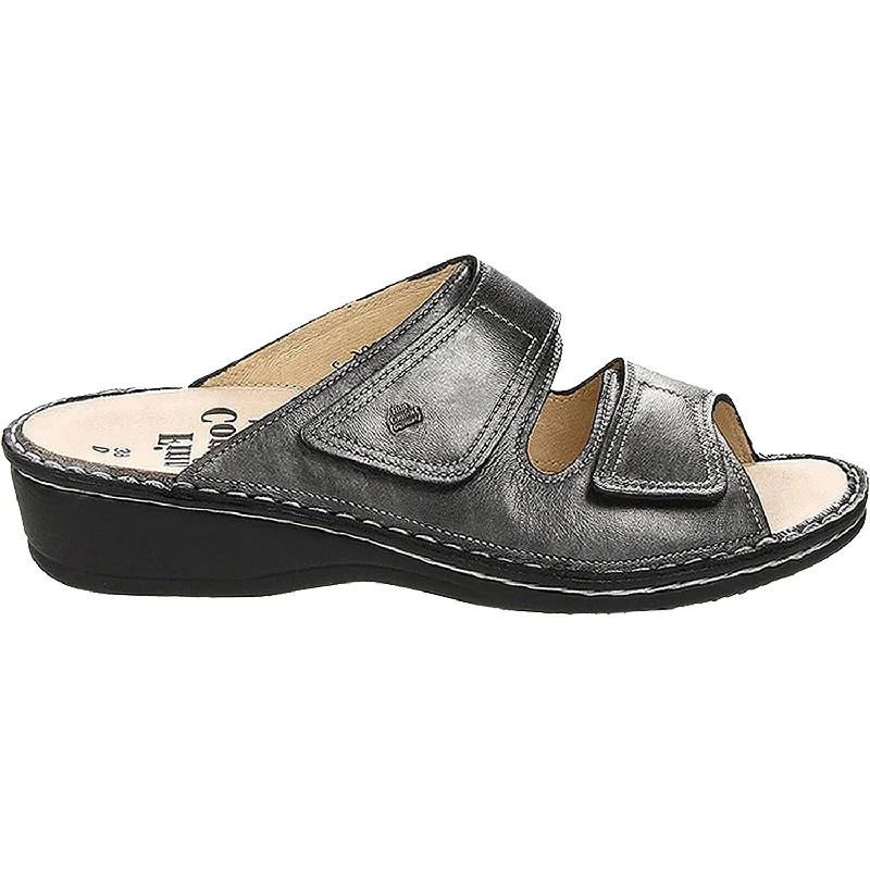 sandals with molded footbed for all-day wear -Women's Finn Comfort Jamaica Soft Volcano Leather