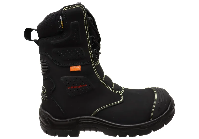 Stylish winter boots for men-KingGee Mens Bennu Rigger Steel Toe Safety Work Boots With Scuff Cap