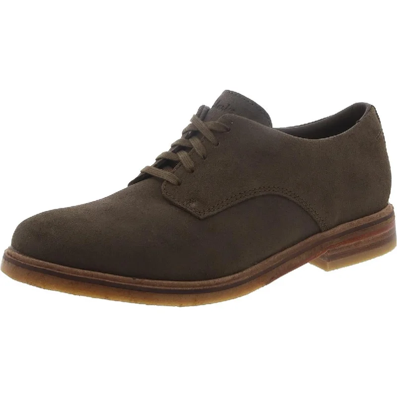 Clarks Mens Clarkdale Walk Suede Lace-Up Oxfords