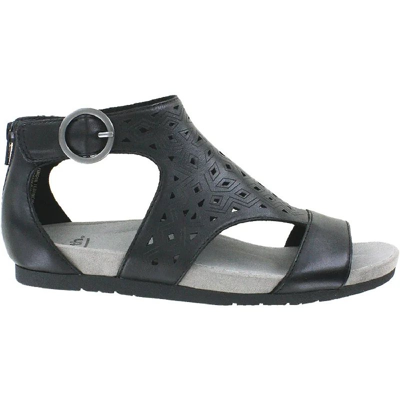 sandals for beach activities in comfortWomen's Earth Lebanon Black Leather