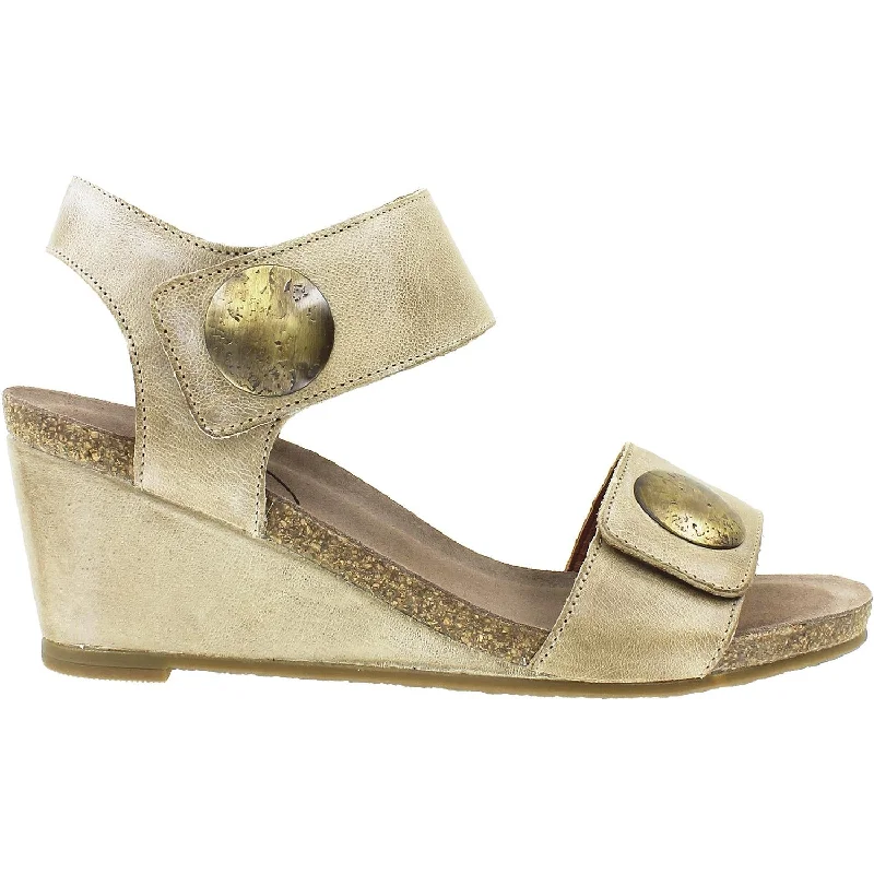 sandals for summer hikes and walks -Women's Taos Carousel 2 Taupe Leather