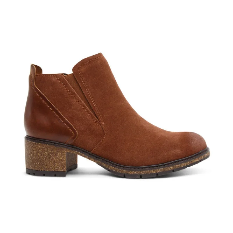 Boots with wool lining-Aetrex Women's Frankie Boot Caramel Cafe