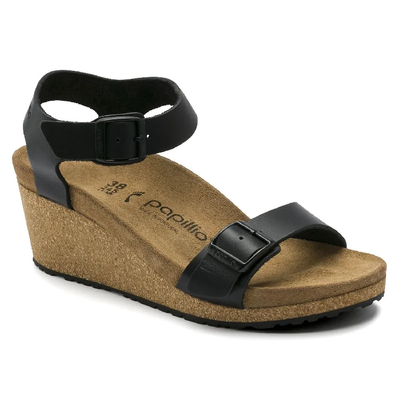 sandals for sunny beach outingsSoley Leather Black