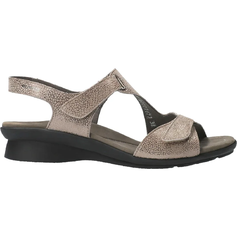 sandals with a platform for extra height -Women's Mephisto Paris Dark Taupe Arctic Nubuck