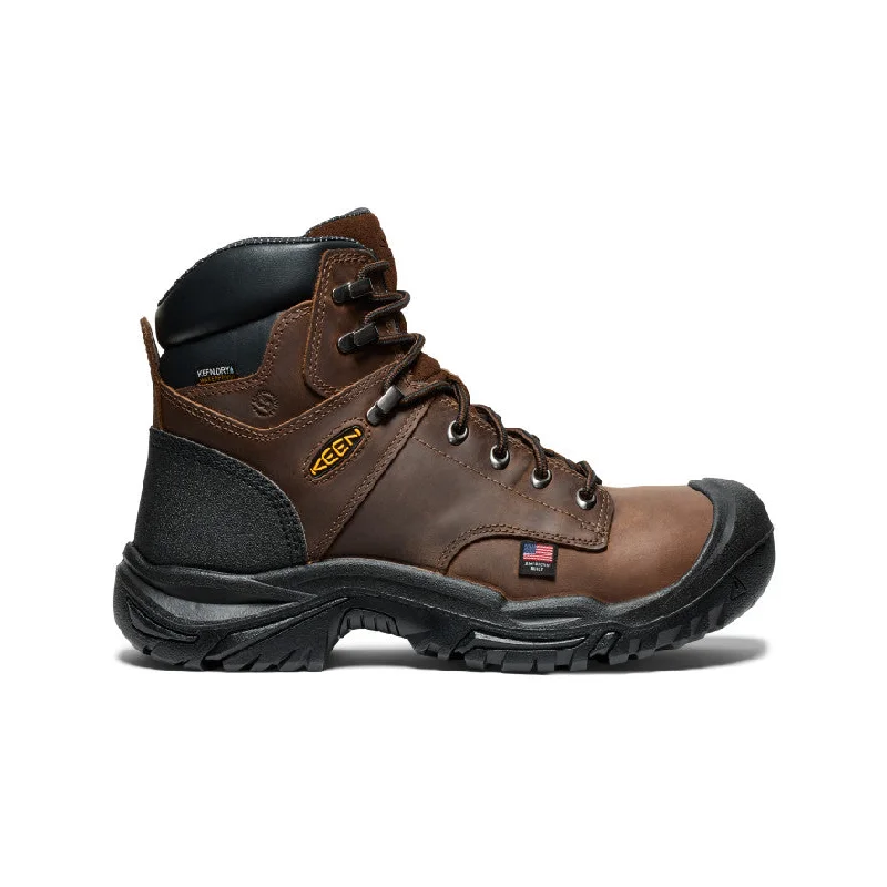 Designer winter boots for women-Men's Mt Vernon II 6" Waterproof Boot (Steel Toe)  |  Dark Earth/Black