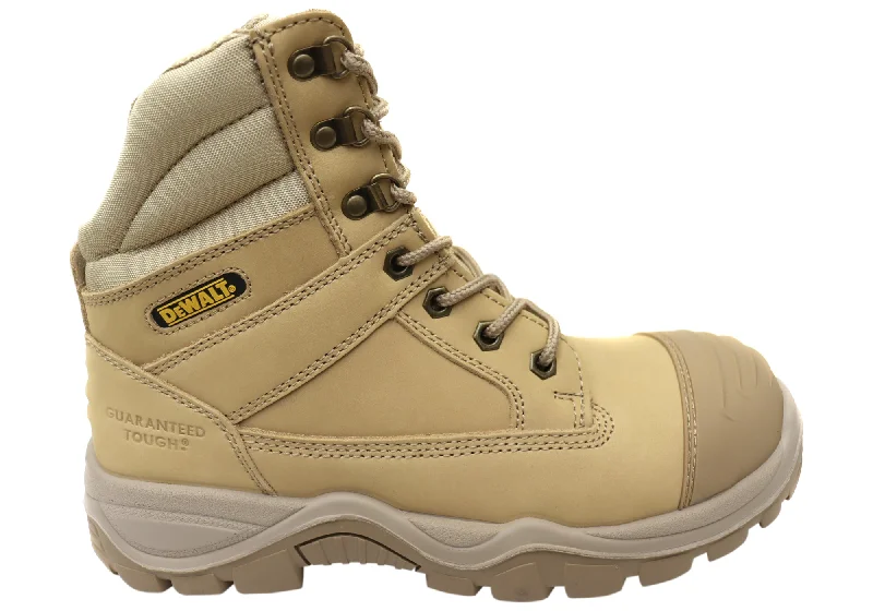 Cozy snow boots with rubber sole for winter hiking-DeWALT PROComfort Toner Mens Side Zip Leather Safety Boots