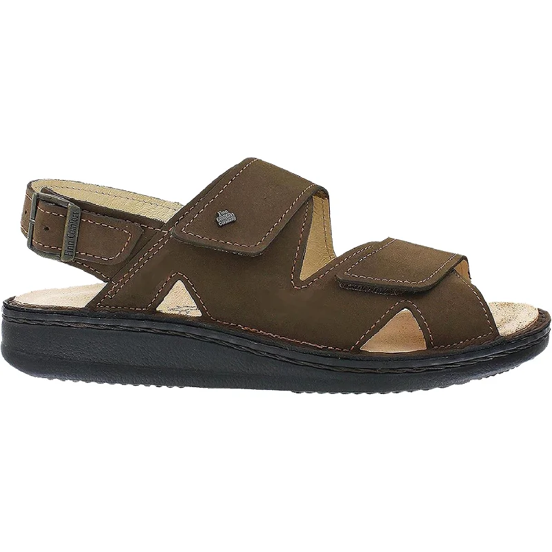 sandals for a beach vacation in comfortMen's Finn Comfort Toro Soft Wood Cherokee Nubuck