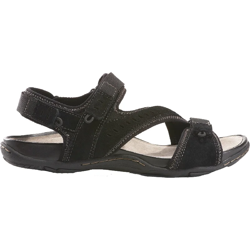 sandals for everyday casual comfort -Women's Earth Nevis Black Nubuck