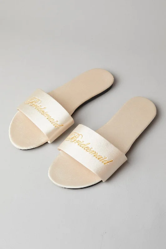 Nude Bridesmaid Slippers