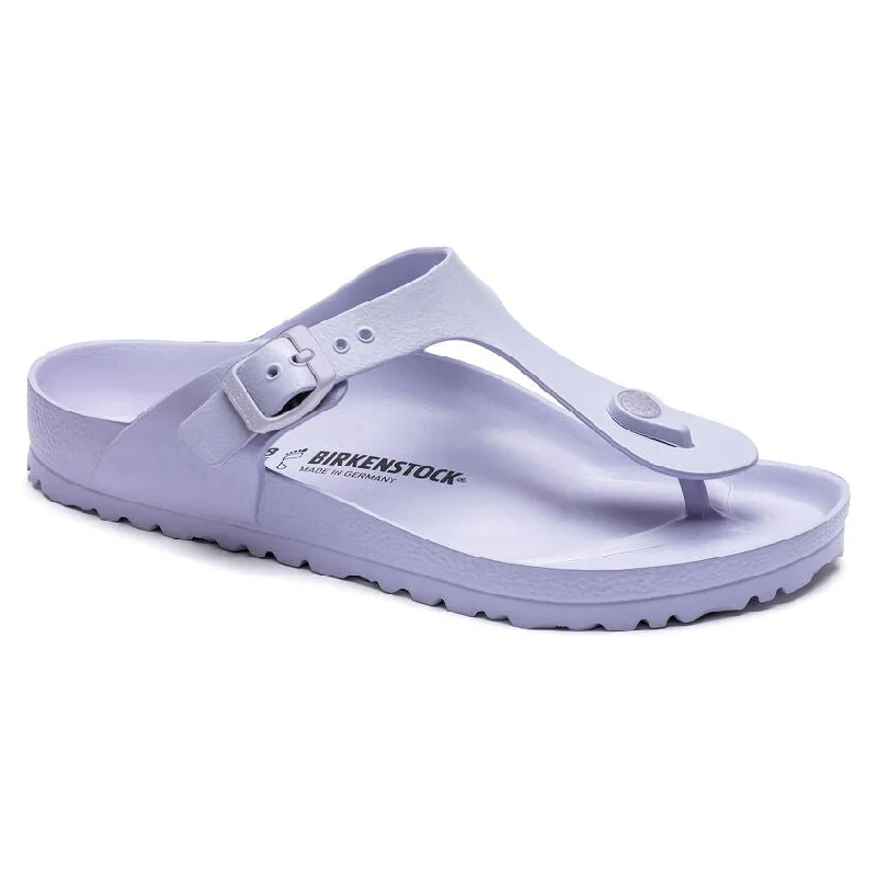 casual sandals for weekend getaways -Birkenstock Gizeh Essentials EVA Purple Fog