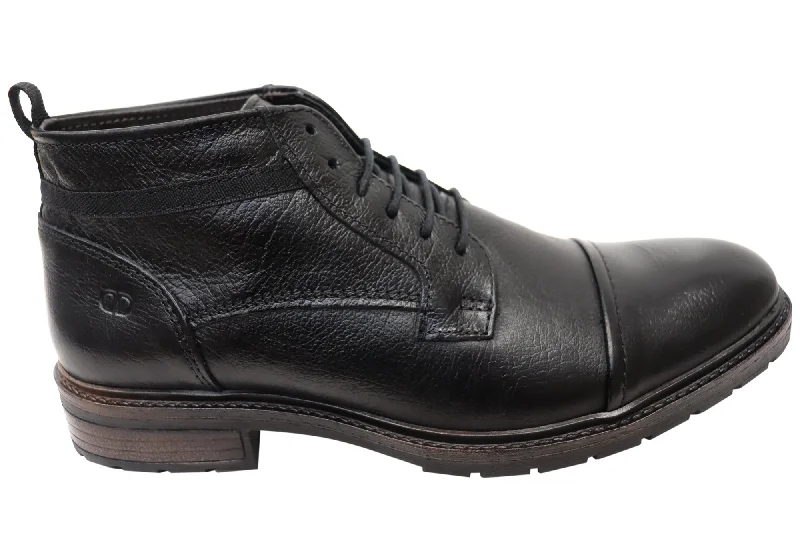 Casual low boots for women-Democrata Riccardo Mens Brazilian Comfortable Leather Lace Up Boots