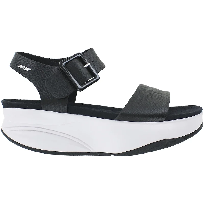 sandals for sunny beach adventures all dayWomen's MBT Manni 2 Black Leather