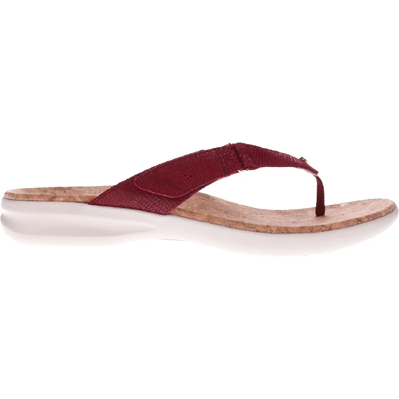 trendy sandals for everyday use -Women's Revere Napoli Cherry Lizard Leather