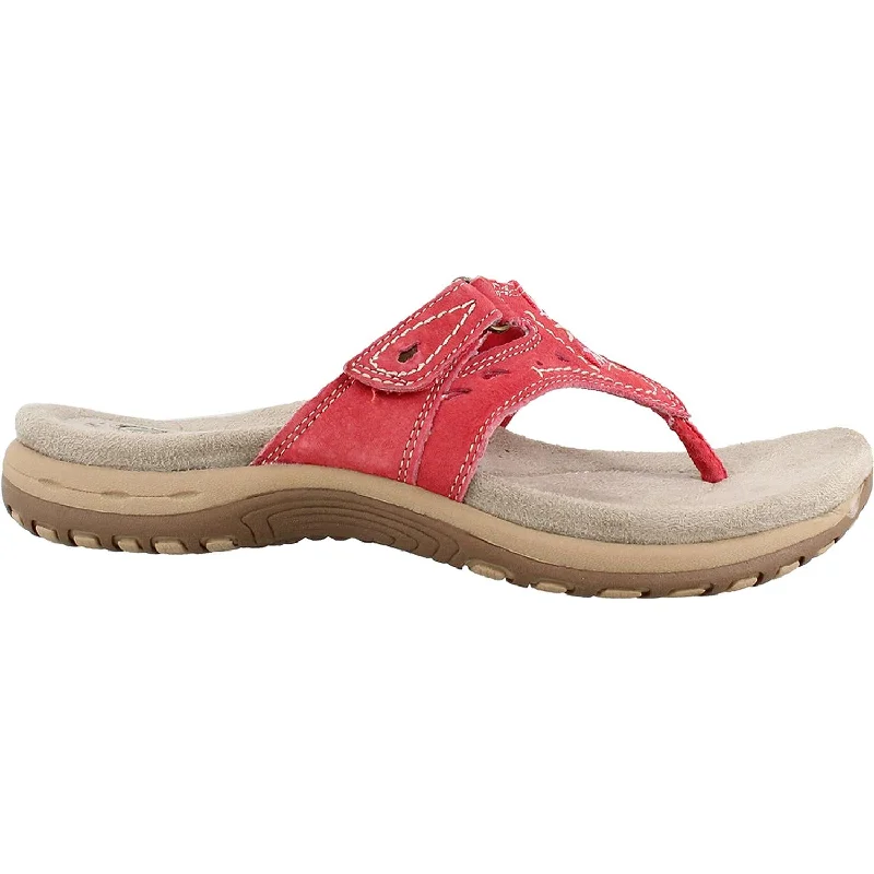 open-toe sandals for women -Women's Earth Sara Red Leather