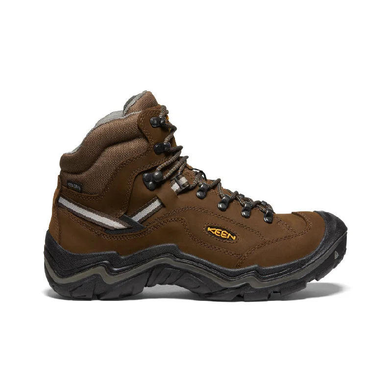 Comfortable boots for snow with fur trim-Men's Durand II Waterproof Boot Wide  |  Cascade Brown/Gargoyle