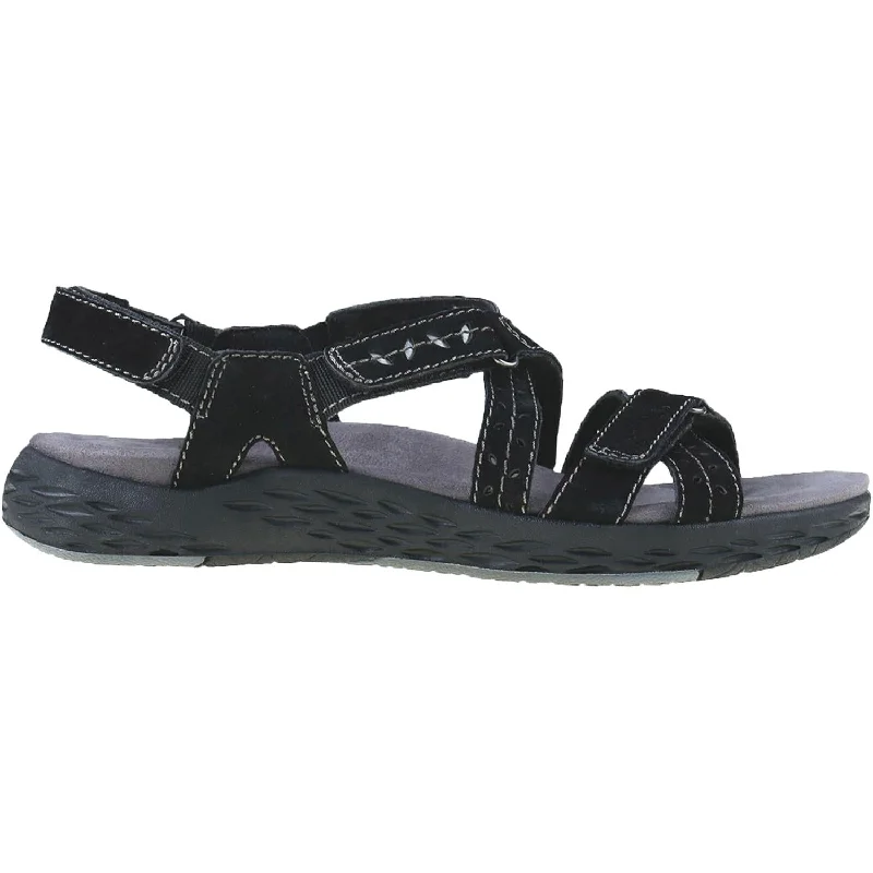 sandals for comfort all day long -Women's Earth Winona Black Suede