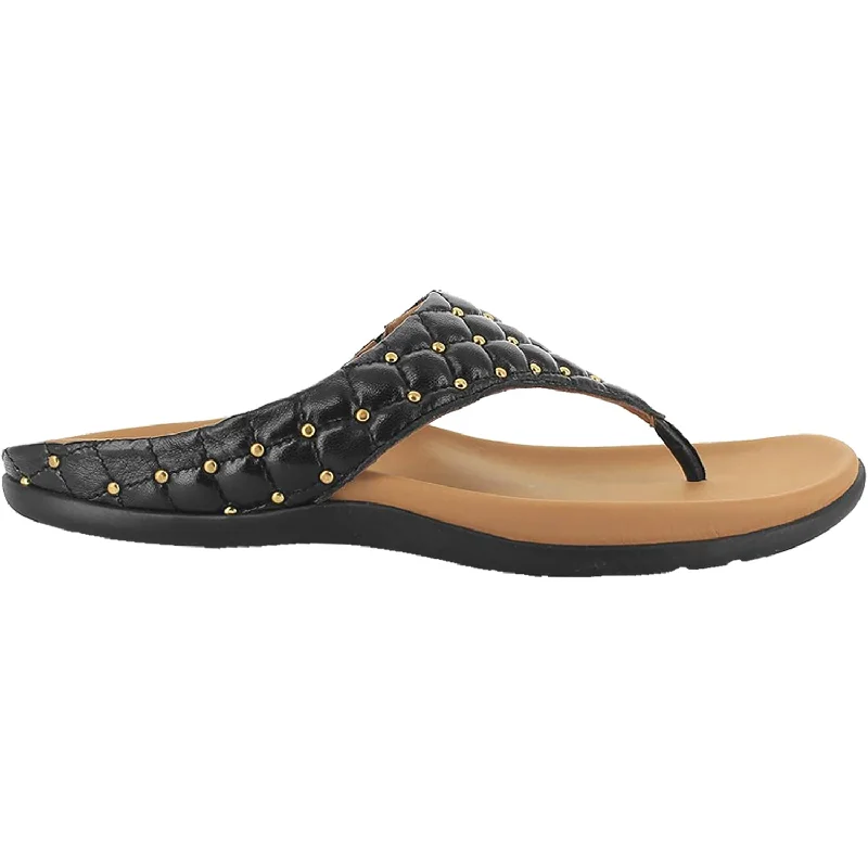 sandals with padded footbed for comfort -Women's Strive Fiji Black Leather