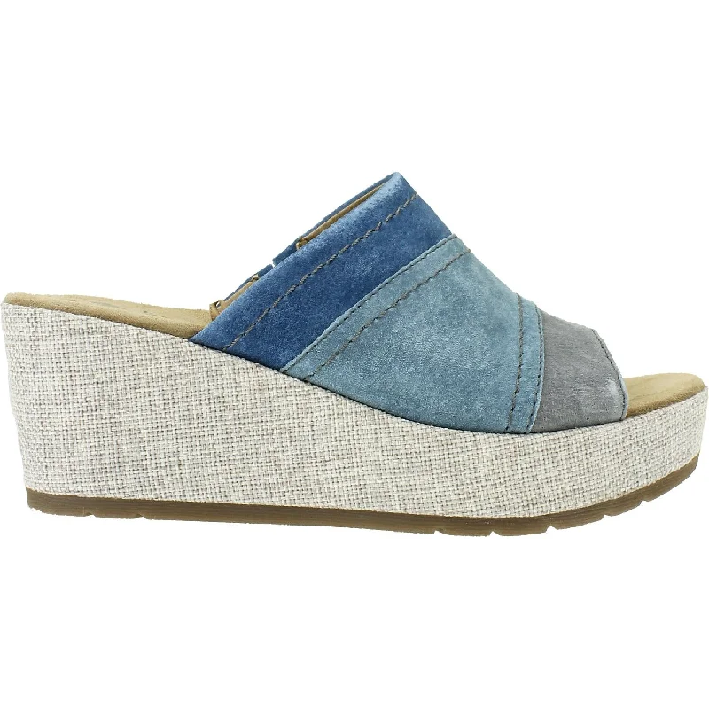 leather sandals for outdoor activities -Women's Earth Myra Grey Suede