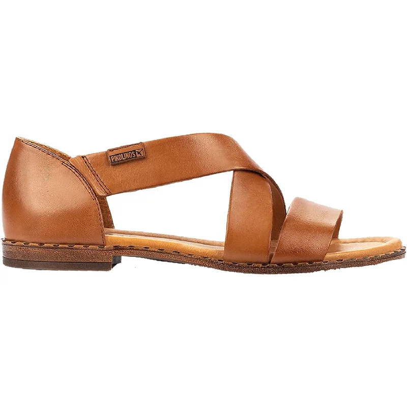 sandals for beach adventures and city toursWomen's Pikolinos Algar W0X-0552 Brandy Leather