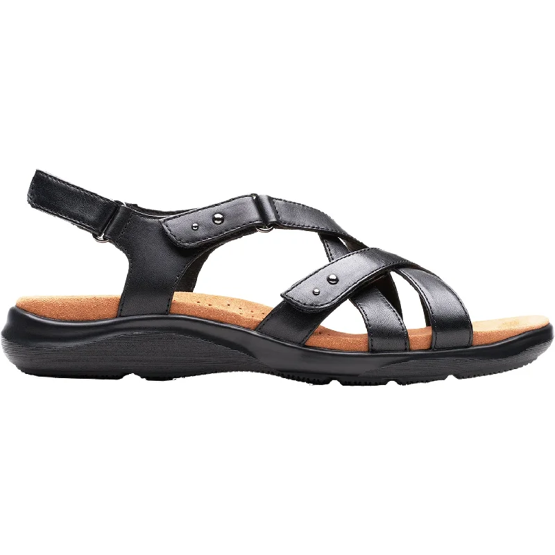 sandals for lounging on the beachWomen's Clarks Kitly Go Black Leather