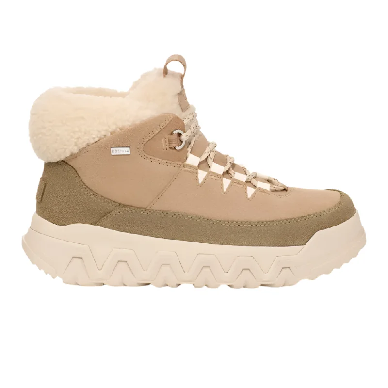 Comfortable leather boots with faux lining-Ugg Women's TerreTrail Cozy Lace Boot Sand