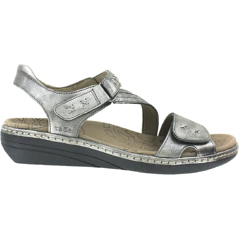 sandals for walking around town -Women's Taos Zenith Pewter Leather