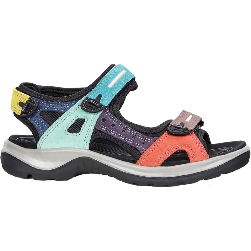 sandals for city exploration with easeWomen's Ecco Yucatan Anniversary Multi Color Suede