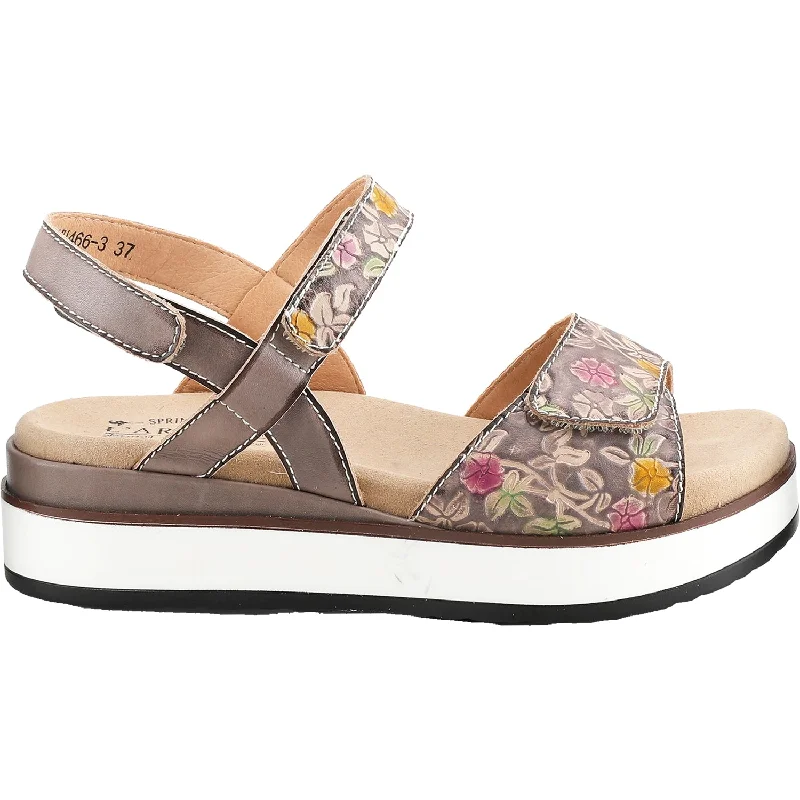 sandals with padded soles for walking comfortWomen's L'Artiste by Spring Step Clara Grey Multi Leather