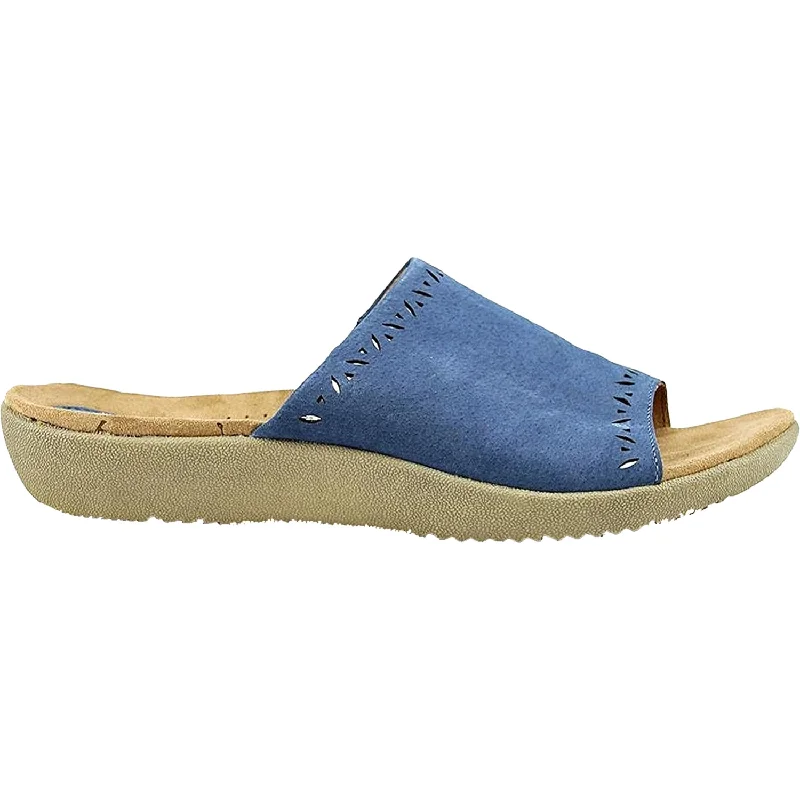 sandals for summer fun and beach relaxationWomen's Earth Valorie Cobalt Suede