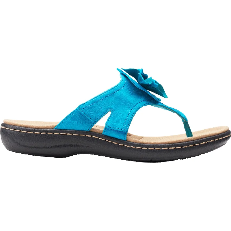 sandals for stylish and comfortable summer daysWomen's Clarks Laurieann Gema Turquoise Leather/Synthetic